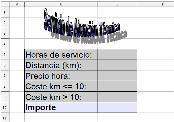 Ejercicio 10 de Calc.