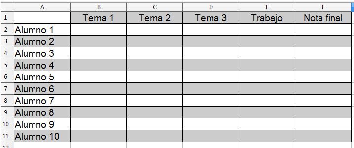 Ejercicio 12 de Calc.