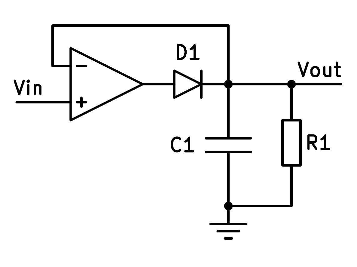 Esquema del detector de pico.
