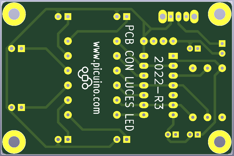 Circuito impreso. Capas traseras.