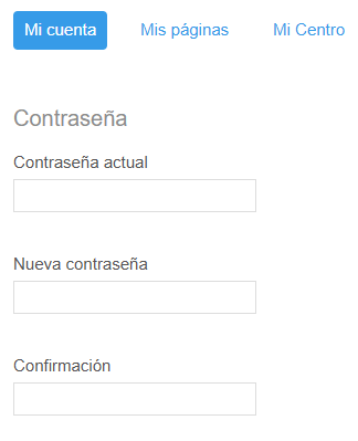 Introducir nueva contraseña en EducaMadrid.