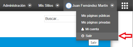 Salir de la sesión de EducaMadrid.