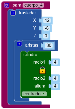 Programa de la arandela en 3D.