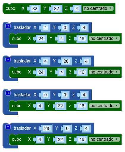 Programa de la caja en 3D.