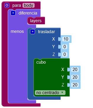 Programa de la pieza simple 04 en 3D.