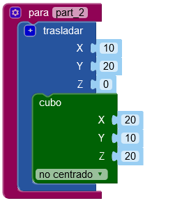 Programa de la pieza simple 06 en 3D.