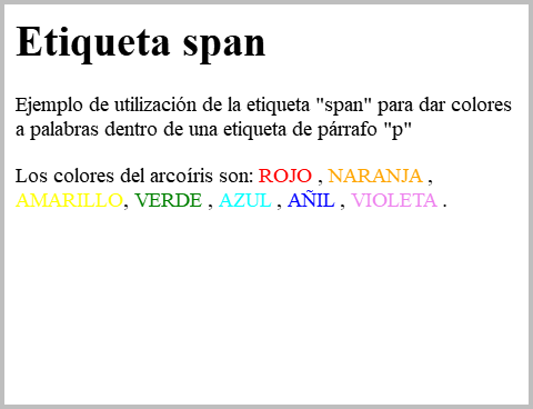 Resultado de visualizar los ficheros css-span.html y css-span.css en un navegador