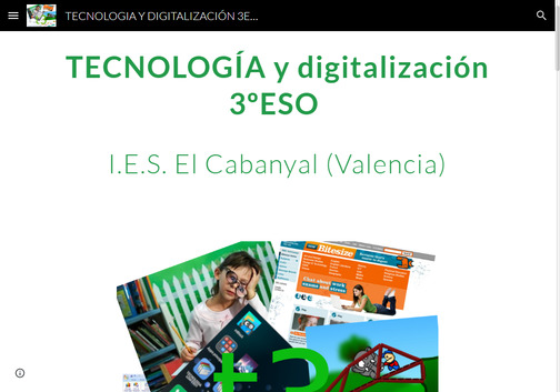 Screenshot de la página web IES El Cabanyal (3º ESO).