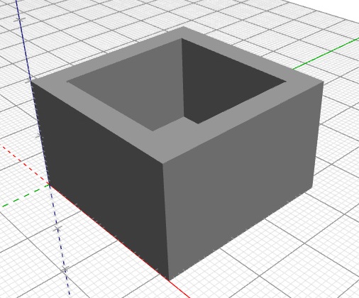 Caja en 3D.