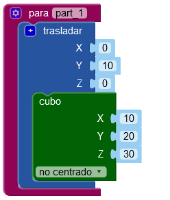 Programa de la pieza simple 06 en 3D.