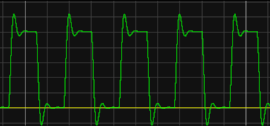 Ejemplo de señal digital con ruido.